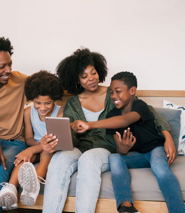 portrait-african-american-family-taking-selfie-together-with-digital-tablet-home-family-lifestyle-concept